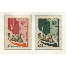 MONACO 1972 Yv. 903/4 SERIE COMPLETA DE ESTAMPILLAS MINT